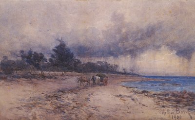 Gathering Seaweed Before the Storm, Sandringham Beach by Arthur Merric Boyd